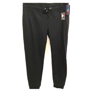 NWT Tommy Hilfiger Sz L Sweatpants Black Logo’d
